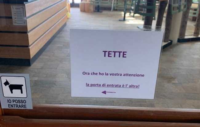 cartello tette