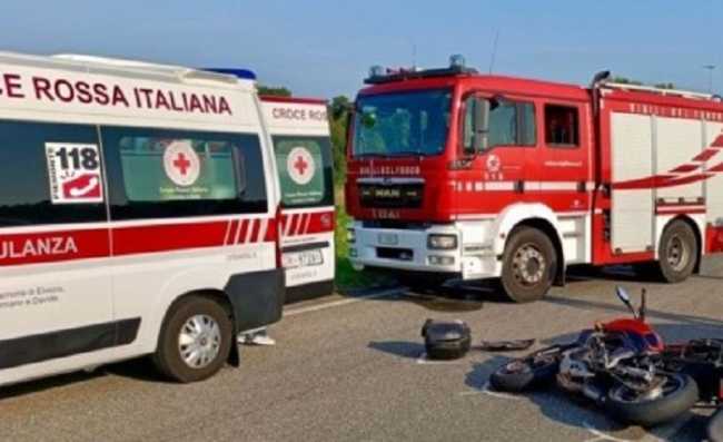 incidente moto biella oremo