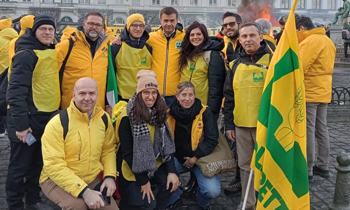 Coldiretti Vercelli-Biella in piazza a Bruxelles