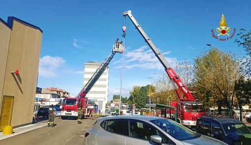 vigili del fuoco gru