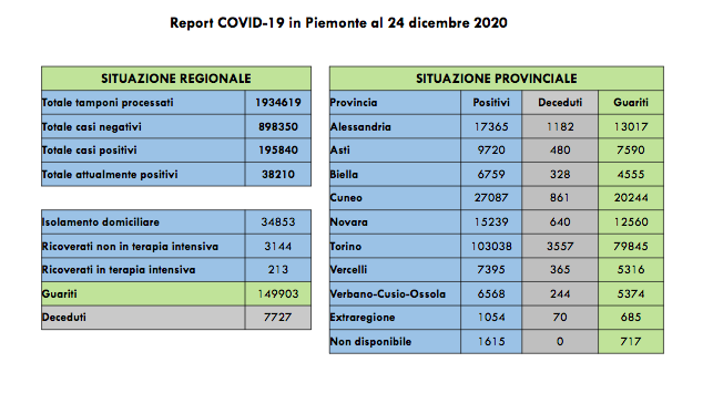 covid natale report
