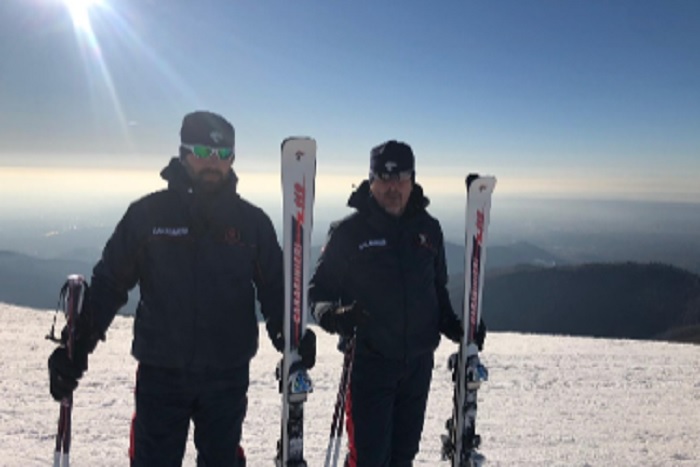 I carabinieri sciatori presenti a Bielmonte 